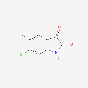 6-Chloro-5-methylindoline-2,3-dione chemical structure (CAS 96187-75-6)