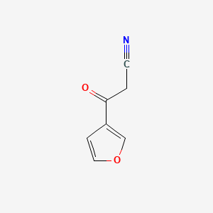 3-(Furan-3-yl)-3-oxopropanenitrile chemical structure (CAS 96220-13-2)