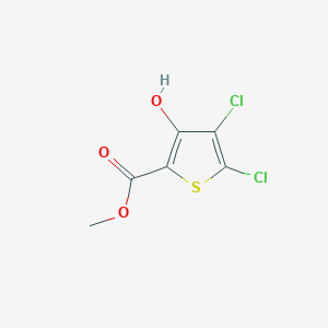 Methyl 4,5-dichloro-3-hydroxythiophene-2-carboxylate chemical structure (CAS 96232-70-1)