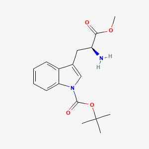 tert-Butyl 3-[(2S)-2-amino-3-methoxy-3-oxopropyl]indole-1-carboxylate chemical structure (CAS 96238-70-9)