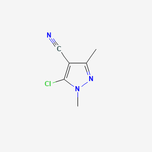 5-Chloro-1,3-dimethyl-1H-pyrazole-4-carbonitrile chemical structure (CAS 96286-02-1)