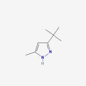 3-(tert-Butyl)-5-methyl-1H-pyrazole chemical structure (CAS 96440-80-1)