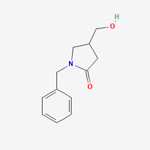 1-Benzyl-4-(hydroxymethyl)pyrrolidin-2-one chemical structure (CAS 96449-69-3)