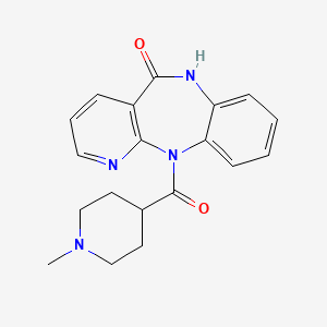 11-(1-Methylpiperidine-4-carbonyl)-6,11-dihydro-5H-benzo[b]pyrido[2,3-e][1,4]diazepin-5-one chemical structure (CAS 96487-37-5)
