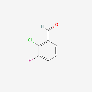 2-Chloro-3-fluorobenzaldehyde chemical structure (CAS 96516-31-3)