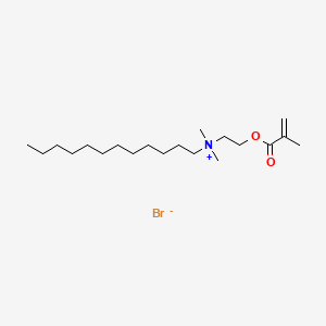 N-(2-(Methacryloyloxy)ethyl)-N,N-dimethyldodecan-1-aminium bromide chemical structure (CAS 96526-35-1)