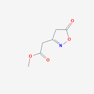 Methyl 2-(5-oxo-4,5-dihydroisoxazol-3-yl)acetate chemical structure (CAS 96530-57-3)