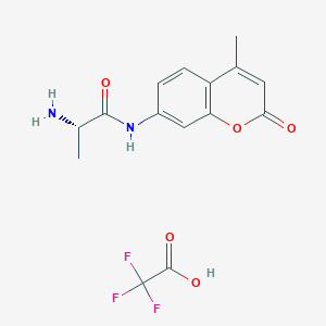 (S)-2-Amino-N-(4-methyl-2-oxo-2H-chromen-7-yl)propanamide 2,2,2-trifluoroacetate chemical structure (CAS 96594-10-4)