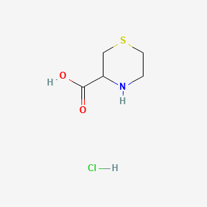 Thiomorpholine-3-carboxylic acid hydrochloride chemical structure (CAS 96612-95-2)