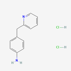 4-(Pyridin-2-ylmethyl)aniline dihydrochloride chemical structure (CAS 96616-23-8)