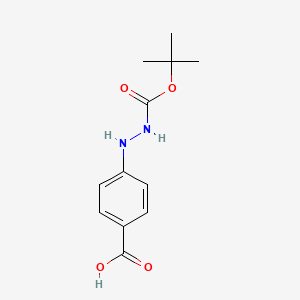 4-(2-(tert-Butoxycarbonyl)hydrazinyl)benzoic acid chemical structure (CAS 96736-00-4)