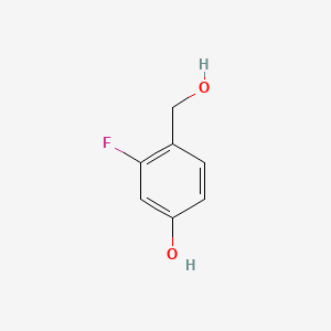 3-Fluoro-4-(hydroxymethyl)phenol chemical structure (CAS 96740-92-0)