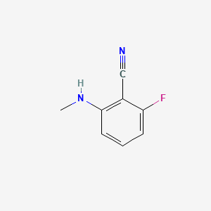2-Fluoro-6-(methylamino)benzonitrile chemical structure (CAS 96783-85-6)