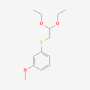 (2,2-Diethoxyethyl)(3-methoxyphenyl)sulfane chemical structure (CAS 96803-85-9)