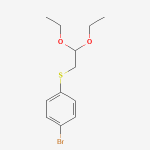(4-Bromophenyl)(2,2-diethoxyethyl)sulfane chemical structure (CAS 96804-05-6)