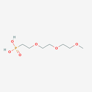 (2-(2-(2-Methoxyethoxy)ethoxy)ethyl)phosphonic acid chemical structure (CAS 96962-42-4)
