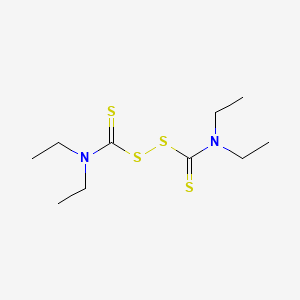 Bis(diethylthiocarbamoyl) disulfide chemical structure (CAS 97-77-8)