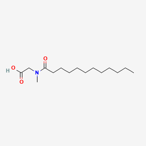 2-(N-Methyldodecanamido)acetic acid chemical structure (CAS 97-78-9)