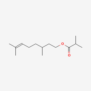 3,7-Dimethyloct-6-en-1-yl isobutyrate chemical structure (CAS 97-89-2)