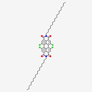 5,6,12,13-Tetrachloro-2,9-dioctadecylanthra[2,1,9-def:6,5,10-d'e'f']diisoquinoline-1,3,8,10(2H,9H)-tetraone chemical structure (CAS 97097-95-5)