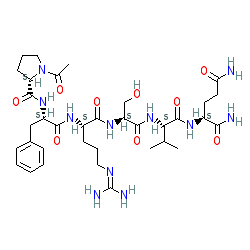 (S)-2-((3S,6S,9S,12S)-1-((S)-1-Acetylpyrrolidin-2-yl)-3-benzyl-6-(3-guanidinopropyl)-9-(hydroxymethyl)-12-isopropyl-1,4,7,10-tetraoxo-2,5,8,11-tetraazatridecan-13-amido)pentanediamide chemical structure (CAS 97145-43-2)