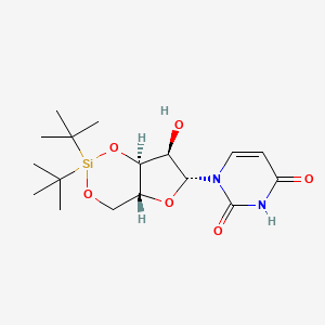 1-((4aR,6R,7R,7aS)-2,2-Di-tert-butyl-7-hydroxytetrahydro-4H-furo[3,2-d][1,3,2]dioxasilin-6-yl)pyrimidine-2,4(1H,3H)-dione chemical structure (CAS 97219-04-0)