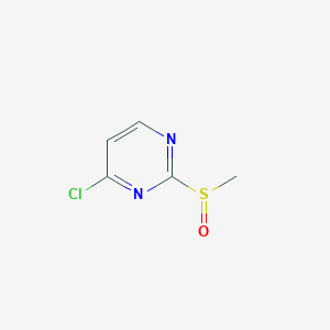 4-Chloro-2-(methylsulfinyl)pyrimidine chemical structure (CAS 97229-10-2)