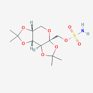((3aS,5aR,8aR,8bS)-2,2,7,7-Tetramethyltetrahydro-3aH-bis([1,3]dioxolo)[4,5-b:4',5'-d]pyran-3a-yl)methyl sulfamate chemical structure (CAS 97240-79-4)