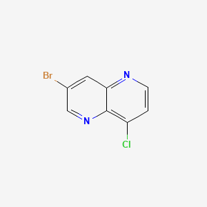 3-Bromo-8-chloro-1,5-naphthyridine chemical structure (CAS 97267-61-3)