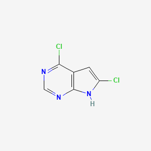 4,6-Dichloro-7H-pyrrolo[2,3-d]pyrimidine chemical structure (CAS 97337-32-1)