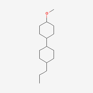 (Trans,trans)-4-methoxy-4'-propyl-1,1'-bi(cyclohexane) chemical structure (CAS 97398-80-6)