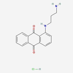 1-((3-Aminopropyl)amino)anthracene-9,10-dione hydrochloride chemical structure (CAS 97404-14-3)