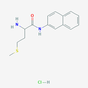 2-Amino-4-(methylthio)-N-(naphthalen-2-yl)butanamide hydrochloride chemical structure (CAS 97405-58-8)