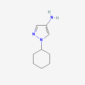 1-Cyclohexyl-1H-pyrazol-4-amine chemical structure (CAS 97421-23-3)