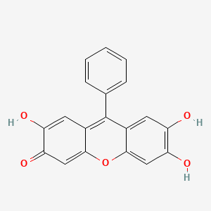2,6,7-Trihydroxy-9-phenyl-3H-xanthen-3-one chemical structure (CAS 975-17-7)