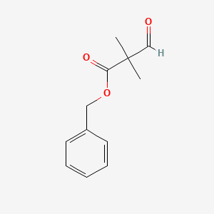 Benzyl 2,2-dimethyl-3-oxopropanoate chemical structure (CAS 97518-80-4)