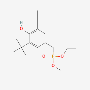 Diethyl 3,5-di-tert-butyl-4-hydroxybenzylphosphonate chemical structure (CAS 976-56-7)