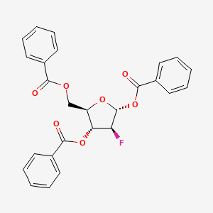 (2R,3S,4R,5R)-5-((Benzoyloxy)methyl)-3-fluorotetrahydrofuran-2,4-diyl dibenzoate chemical structure (CAS 97614-43-2)