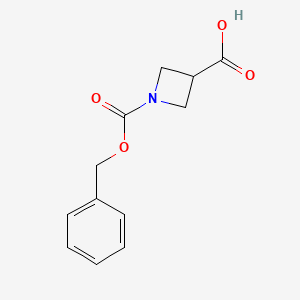 1-Cbz-Azetidine-3-carboxylic acid chemical structure (CAS 97628-92-7)