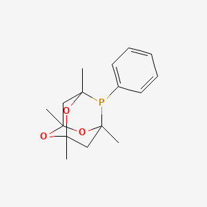 1,3,5,7-Tetramethyl-6-phenyl-2,4,8-trioxa-6-phosphaadamantane chemical structure (CAS 97739-46-3)