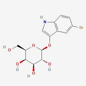 (2S,3R,4S,5R,6R)-2-((5-Bromo-1H-indol-3-yl)oxy)-6-(hydroxymethyl)tetrahydro-2H-pyran-3,4,5-triol chemical structure (CAS 97753-82-7)