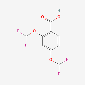 2,4-Bis(difluoromethoxy)benzoic acid chemical structure (CAS 97914-62-0)