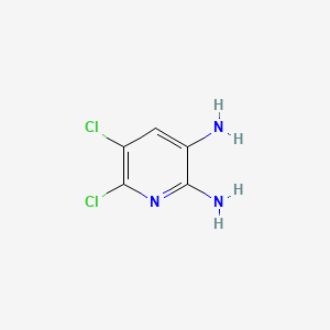 5,6-Dichloropyridine-2,3-diamine chemical structure (CAS 97941-89-4)