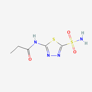 N-(5-Sulfamoyl-1,3,4-thiadiazol-2-yl)propionamide chemical structure (CAS 98-75-9)