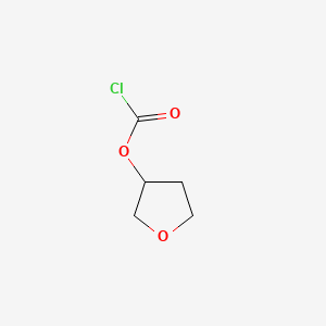 Tetrahydrofuran-3-yl carbonochloridate chemical structure (CAS 98021-98-8)