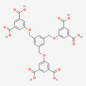 5,5',5''-((Benzene-1,3,5-triyltris(methylene))tris(oxy))triisophthalic acid chemical structure (CAS 98036-00-1)