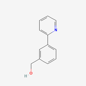 (3-(Pyridin-2-yl)phenyl)methanol chemical structure (CAS 98061-41-7)