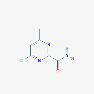 4-Chloro-6-methylpyrimidine-2-carboxamide chemical structure (CAS 98142-20-2)