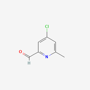 4-Chloro-6-methylpicolinaldehyde chemical structure (CAS 98273-77-9)