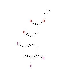 Ethyl 2,4,5-trifluorobenzoylacetate chemical structure (CAS 98349-24-7)